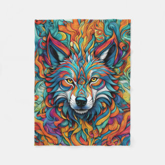 COBERTOR DE VELO ABSTRATO WOLF BLANKET