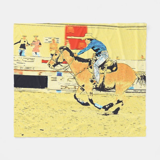Cobertor De Velo Acabar com a corrida - Rodeo Cowgirl (Frente (Horizontal))