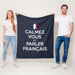 Cobertor De Velo Acalme-se e Fale Francês
