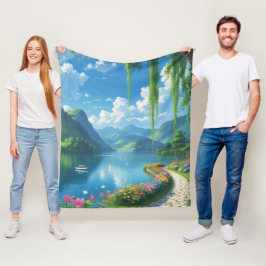 Cobertor De Velo "Acalme-se - Sonhos Lakeside Esperam!"