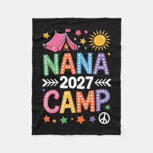 Cobertor De Velo Acampamento da Nana 2027 férias de verão da famíli
