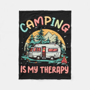 Cobertor De Velo Acampamento é Minha Terapeuta Fogueira Acampamento