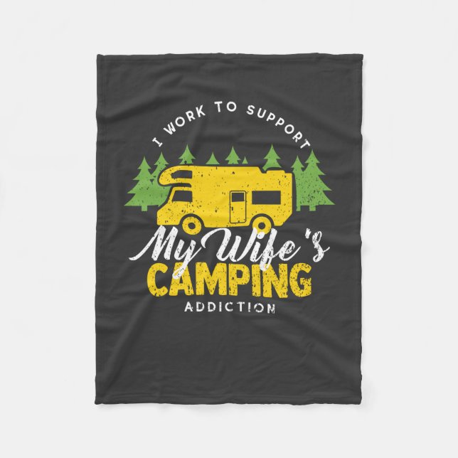 Cobertor De Velo Acampamento - Vício de Acampamento da Esposa (Frente)