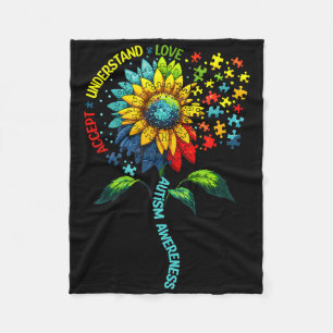 Cobertor De Velo Aceitar Compreender O Amor Autismo Girassol Sensib