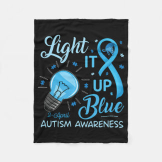 Cobertor De Velo Acenda-o Autismo Azul Sensibilização Homens Quebra