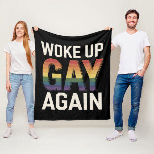 Cobertor De Velo Acordou Gay Novamente Engraçado Orgulho LGBTQ Alia