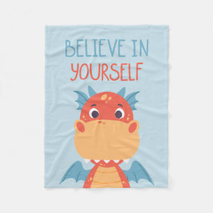 Cobertor De Velo Acredite em si mesmo Dragão