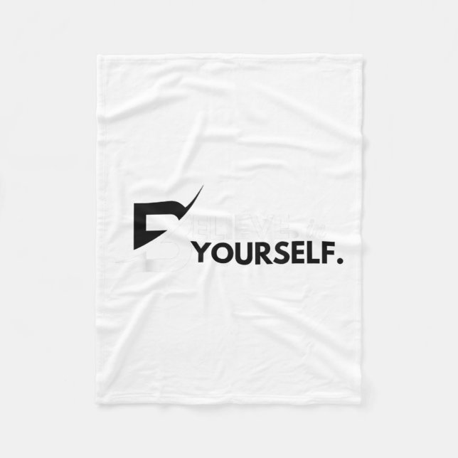 Cobertor De Velo Acredite Em Si Mesmo Mensagem Positiva Motivaciona (Frente)