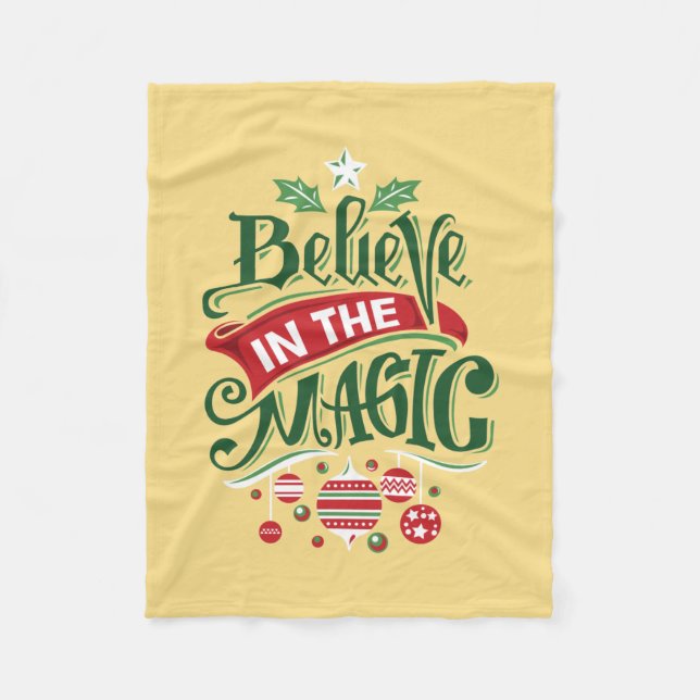 Cobertor De Velo Acredite na Tipografia de Natal Mágico (Frente)