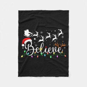 Cobertor De Velo Acredite Papai Noel Acredite Natal Pijama Combinan