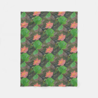 Cobertor De Velo acrílico na canvas, flor de lírio de água rosa