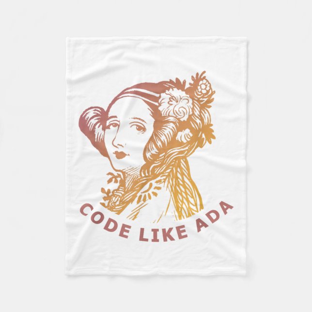 Cobertor De Velo Ada Lovelace Dawn Gradient Code Like Ada  (Frente)
