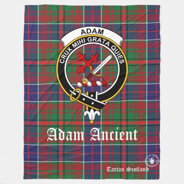 Cobertor De Velo Adam Ancian Tartan Scotland Fleece Blanket (Frente)