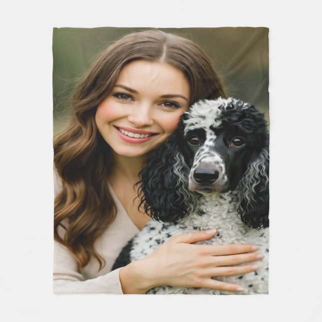 Cobertor De Velo Add Poddle Photo Personalize Customize (Frente)