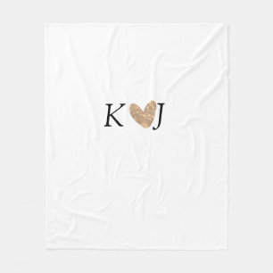 Cobertor De Velo Adicionar a letra do nome do casal dourado do casa