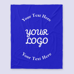 Cobertor De Velo Adicionar logotipo editável Royal Blue e texto bra