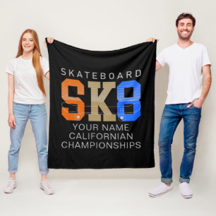 Cobertor De Velo Adicionar Nome Alterar Texto SK8 Skateboard