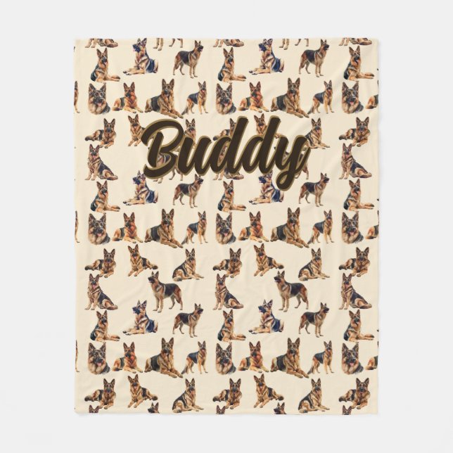 Cobertor De Velo Adicionar nome, German shepherd (Frente)