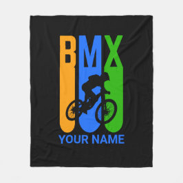 Cobertor De Velo Adicionar Nome ou Texto BMX Bike Rider Laranja Azu