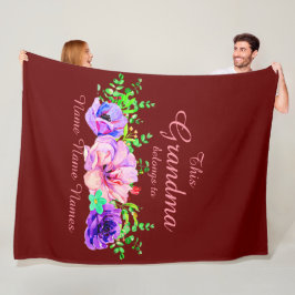 Cobertor De Velo Adicionar ou Editar Nomes - Esta Vovó pertence ao 