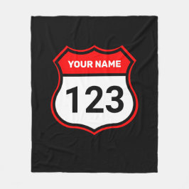 Cobertor De Velo Adicione o nome de sua identificação numérica verm