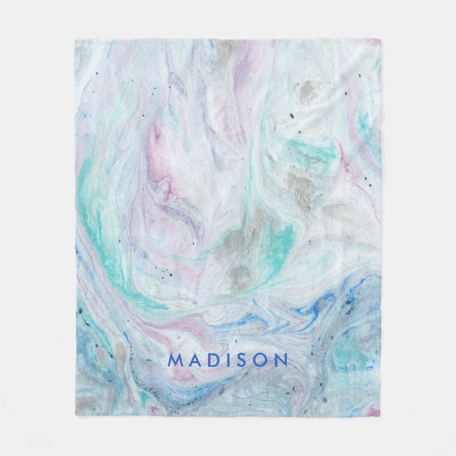 Cobertor De Velo Adicione seu nome | Marble I (Frente)