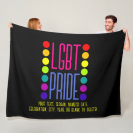 Cobertor De Velo Adicione seu texto, orgulho LGBT cor-de-rosa azul 