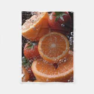 Cobertor De Velo ADOM Fresh Citrus Splash Art Blanket