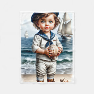 Cobertor De Velo ADOM Little Sailor Kids Art Blanket