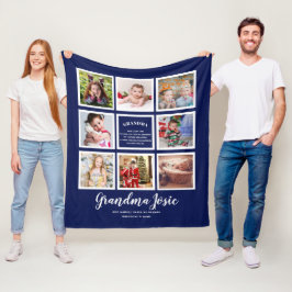 Cobertor De Velo Adoramos a vovó Colagem de Fotos com Marca Persona