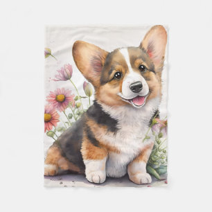 Cobertor De Velo Adorável Cachorrinho Corgi
