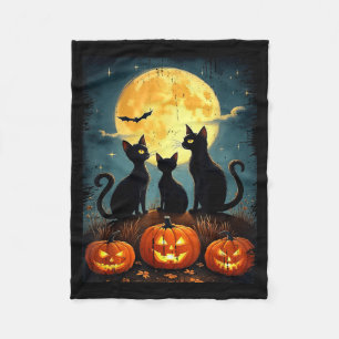 Cobertor De Velo Adorável Fantasia de Halloween de Abóbora de Gato 