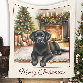 Cobertor De Velo Adorável Labrador Retriever Puppy Dog Natal