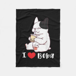 Cobertor De Velo Adoro Boba Bubble Tea Dog Cut French Bulldog Gift