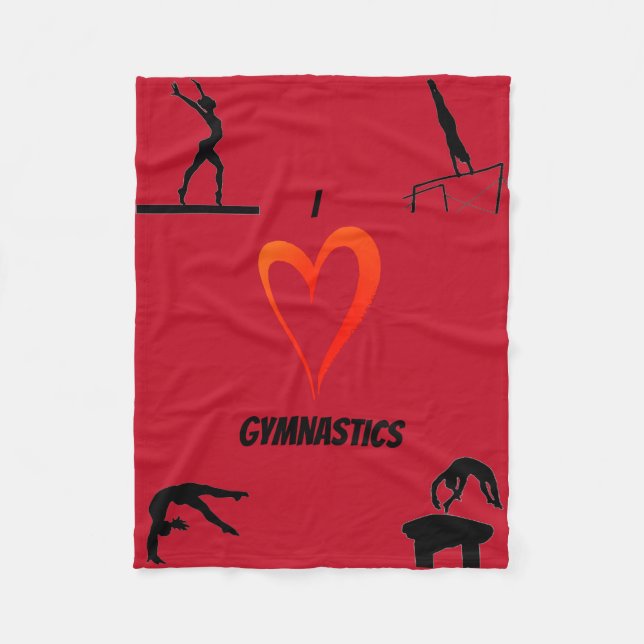 Cobertor De Velo Adoro ginástica Garotas Fleece Blanket (Frente)