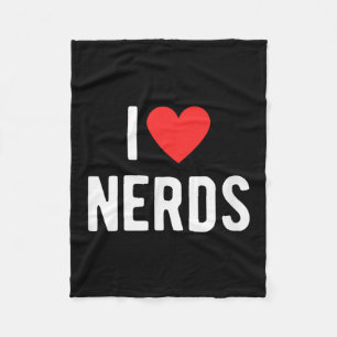 Cobertor De Velo Adoro Nerd Engraçados Nerd Gráfico do Coração