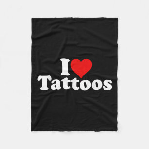 Cobertor De Velo Adoro Tatuagens Cardíacas