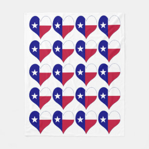 Cobertor De Velo Adoro Texas Flag Heart