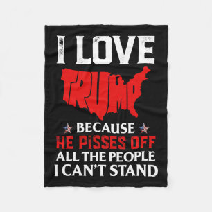 Cobertor De Velo Adoro Trump Porque Ele Irrita As Pessoas Que Eu Po
