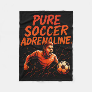 Cobertor De Velo Adrenalina Pura de Futebol Grafite Roupa de Fã de