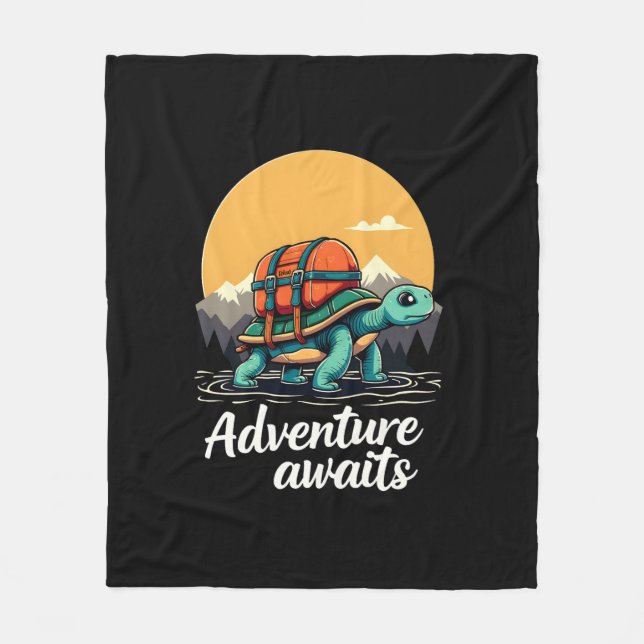 Cobertor De Velo Adventure Awaits is Hiking Adventures is Outdoor A (Frente)