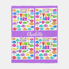 Cobertor De Velo Afirmação Brilhante - Decoração Motivacional da Sa