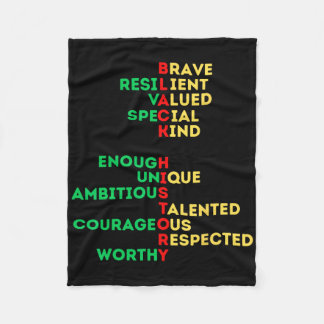 Cobertor De Velo Afirmações da História Negra Melanina Homens Mulhe