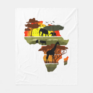 Cobertor De Velo África Continente Safari Natureza Selvagem