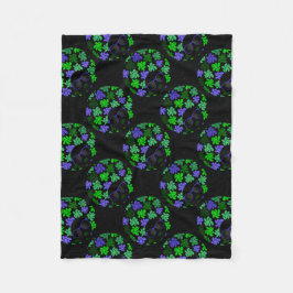 Cobertor De Velo Afro Diva Verde e Azul