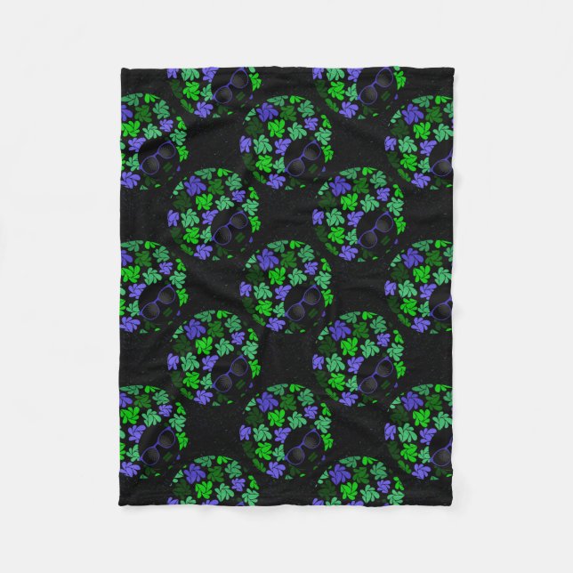 Cobertor De Velo Afro Diva Verde e Azul (Frente)