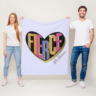 Cobertor De Velo Afro Unicorn Fierce Heart Design