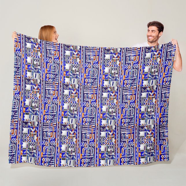 Cobertor De Velo Afrocentric Kuba Cloth Geométrico Motif (Criador carregado)