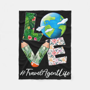 Cobertor De Velo Agente viagem Love World Earth Day Salve o planeta