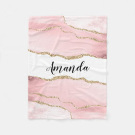 Cobertor De Velo Agite de Blush Rosa com Elegante de Fita Dourada